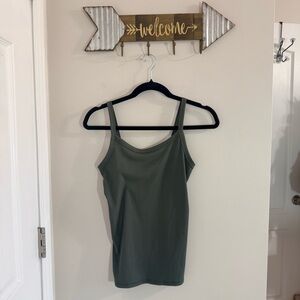 No Boundaries Olive Scoop Neck Tank Top Size Medium
